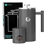 Coffee Gator French Press Kaffeemaschine 1 Liter plus Travel Jar Kanister,...