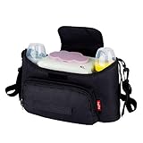 Lesfit Kinderwagen Organizer, Baby Tasche für Kinderwagen, Schwarz