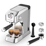 KitchenBoss Professionelle Siebträgermaschine Espressomaschine...