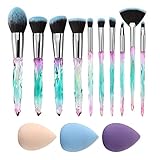 Make Up Pinsel Set Glamour Gaze 10 Stück Kristallgriffe Make-up Pinsel...