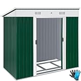 KESSER® - Gerätehaus L Metall 3,4 m³ mit Fundament | 196x122x180 cm | 2X...