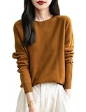 Chanyarn Damen Herbstpullover Rundhals 100% Merinowolle 2025 First-Line...