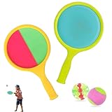 agogue 4 Stück Ballspiele für Draußen Kinder, 2 Paddel und 2 Bälle,...