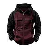 Pullover mit 1/4-Reißverschluss für Herren, Fleece, Cargo, Sweatshirt,...
