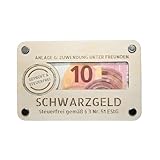 Geldgeschenk aus Holz 'Schwarzgeld' – Lustige Geldverpackung mit...