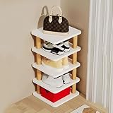 Schuhregal mit 7 Ebenen aus Holz, platzsparend, hohes Schuhregal für...