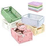 UTOCLEC 6 Stücke Mini Faltbarer Aufbewahrungskorb, klappbox...