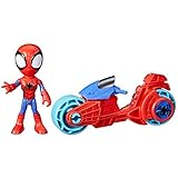 SPIDEY AND HIS AMAZING FRIENDS Marvel Spidey Figur mit Motorrad, Spielzeug...