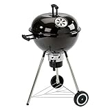 GrillChef by LANDMANN Holzkohle-Kugelgrill, 92 cm | Emaillierter Deckel und...