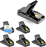 4X Rattenfalle & Mausefalle Schlagfalle - Extra leichte Bedienung &...