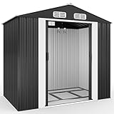 Deuba GARDEBRUK® XL Metall Gerätehaus 2m² mit Fundament 196x132x188cm...