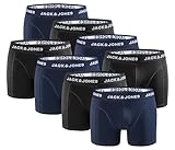 JACK & JONES Boxershorts 8er Pack - Navy Black Mix - Gr. L