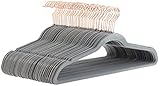 Amazon Basics Kleiderbügel für Anzüge, Samt, schmal, rutschfest, 50...