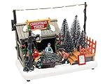 Spetebo LED Weihnachts Dorf - Weihnachtsbaum Stand / 18,5 cm -...