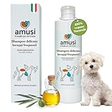 amusi Sanftes Hundeshampoo 250 ml – Shampoo für weiße Hunde parfümiert...