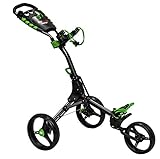 EZE GLIDE Compact+ 3 Rad Golf Wagen -Charcoal/Lime Trolley,