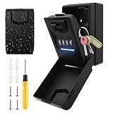 LYCXAMES Schlüsseltresor mit Zahlencode, Schlüsseltresor Außen mit LED...