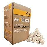 Eco Blaze Natürliche Kaminanzünder - Holzwolle-Feueranzünder für Holz-...