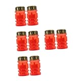 SHINEOFI 8 Stck LED Grabkerzen Flammenlose LED Kerzen mit Licht Wetterfest...