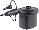 infactory Pumpe Luftmatratze: Akku-Luftpumpe mit 3 Ventil-Aufsätzen und...