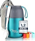 Milu® Thermobehälter 450, 650ml, 800ml | Edelstahl Warmhaltebehälter |...