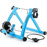 CXWXC Fahrrad Rollentrainer, Klappbar Stahl Bike Trainer mit Schnellspanner...