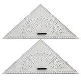 Geodreieck Lineal | Transparentes Zeichen | 30cm Kunststoff Winkelmesser...
