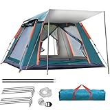 Gziztx Camping Zelt 4-6 Personen 240x240x154 cm Pop Up Zelt für Familien...