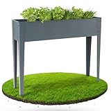 Arebos Hochbeet 101,5 x 26 x 80 cm | Frühbeet Kräuterbeet Pflanzenbeet...