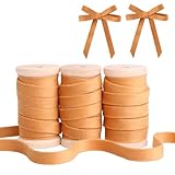 BYZANDQI Samtband 15m x 1cm Samt Dekoband Set mit Holzspule Schleifenband...