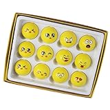 Vynetra 12 einzigartige Emotions-Gesichtsgolfbälle für Übungen, lustige...