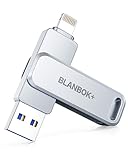 BLANBOK+ Apple MFi-zertifizierter USB Stick 128G für iPhone, Externer...