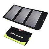 ALLPOWERS 5V 21W Solar Panel, Tragbares Solarladegerät, 3 USB-Ausgangs & 2...