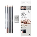 Winsor & Newton 0490009 Zeichenstifte Set - 4 Skizzenstifte in White...
