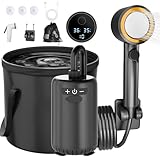 Camping Dusche Tragbare, [8000mAh] Akku Campingdusche mit Pumpe und...
