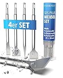 STONE REEF SDS Plus Meißel Set [4-teilig inkl. Fliesenmeißel], Sds...