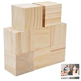 8 Stück Holzwürfel Blanko, Holzwürfel Groß 50x50x50mm, Quadrat Würfel...