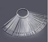 50 Stück Nail Art Tips Ring Stick, Pkouocry Transparent Farbe Karte...