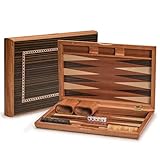 Yellow Mountain Imports Backgammon Spiel-Set mit Holzintarsien, Dorne - mit...