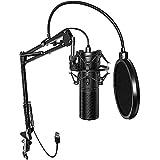 USB Gaming Mikrofon PC, TONOR Podcast Kondensator Microphone Kit...