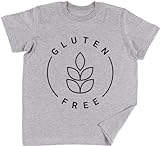 Gluten Free - I Cant Eat Gluten Kinder Jungen Mädchen Unisex T-Shirt Grau