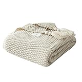 Zoomlie Nordic Handgemachte Strickdecke, modischer Überwurf, für Sofa,...