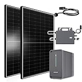 Balkonkraftwerk 1170W Solaranlage mit Speicher Marstek 2240W, 800W TSUN...
