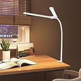 Kozivmo LED Schreibtischlampe, Augenschutz Klemmleuchte mit Druckknopf,...