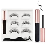 URAQT Magnetische Wimpern, 3 Paare 3D Falsche Wimpern Verlängerung mit...