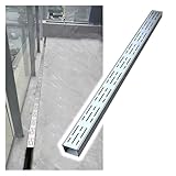 Slim Line K-Ablauf-Set, 5,1 bis 20,3 cm breit, Edelstahl, flaches Profil,...