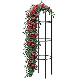 Gardebruk® Rosenbogen 240x140x37cm aus Metall Stabil Rostbeständig...