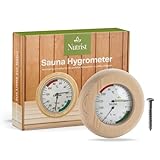 Nutrist® Sauna Thermometer Hygrometer Holz - 2 in 1 Anzeige für die...