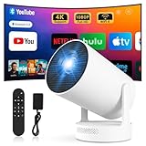 Mini Beamer Tragbarer Projektor WiFi 6 Kleiner Videoprojektor BT5.4 Android...