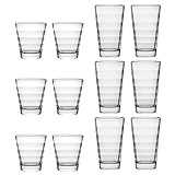 LEONARDO HOME Onda Wasser-Gläser, 12 Stück (1er Pack),...